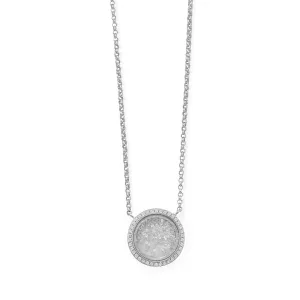 16" 1 1 Rhodium Plated Dancing CZs NK
