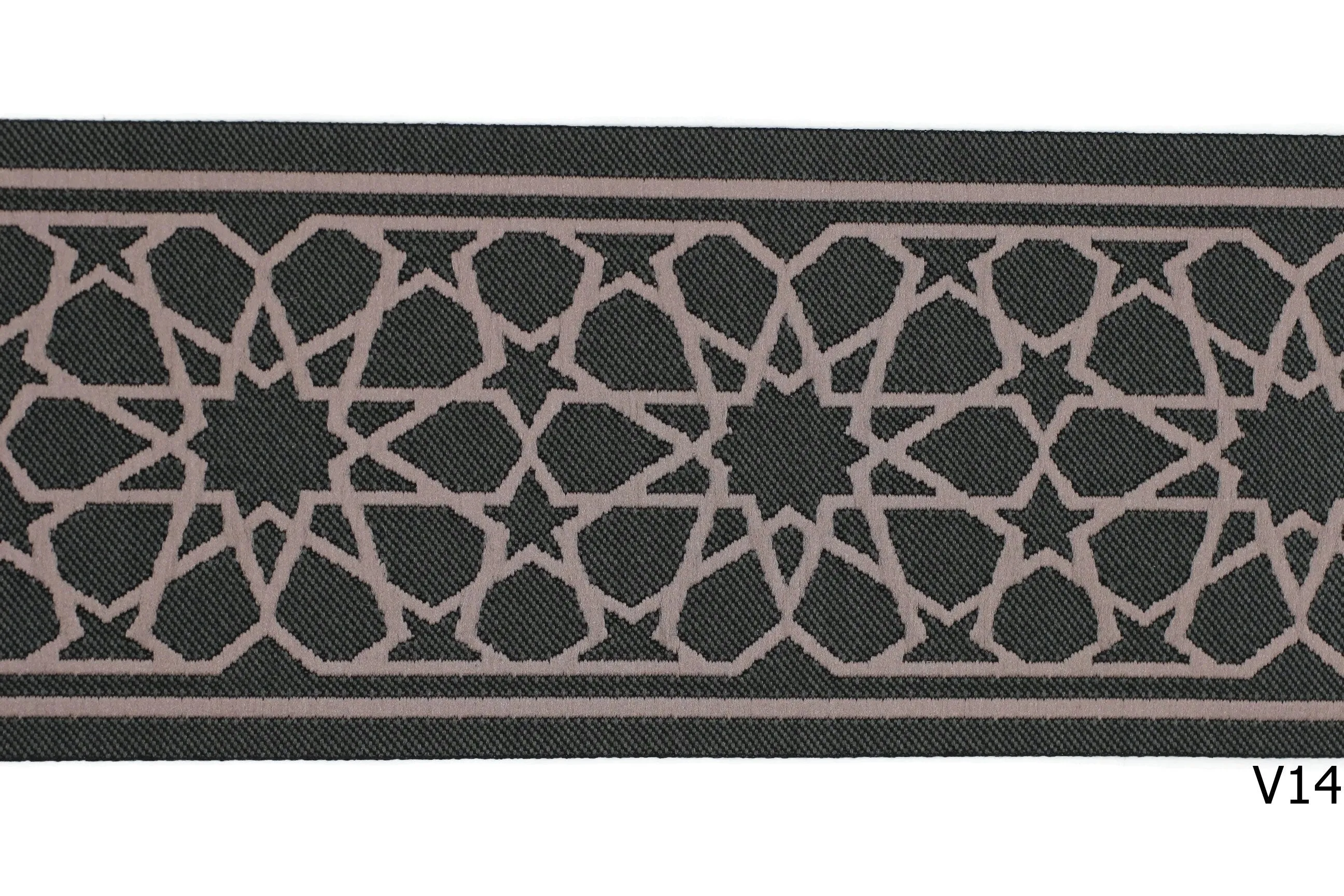 2.75" Andalusia Embroidered Drapery Trims, 70mm Jacquard Trims, Sewing Trim, Curtain trims, Jacquard Ribbons, Drapery Banding 70037