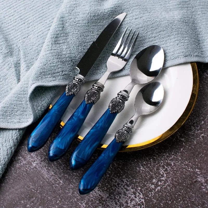 Azure Accent Regal 24 Piece Cutlery Set