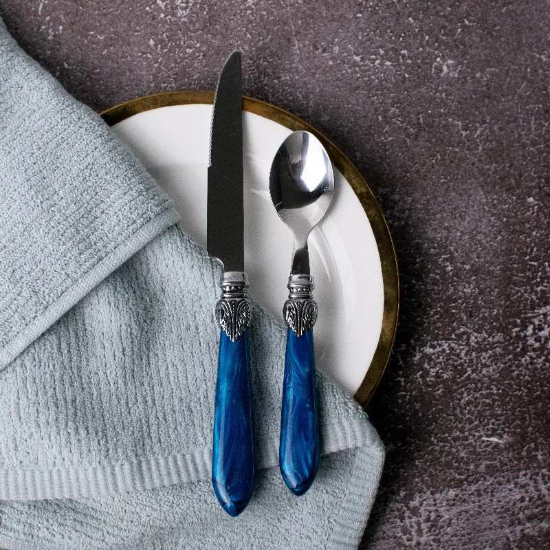 Azure Accent Regal 24 Piece Cutlery Set