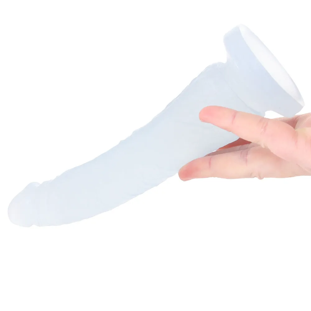 Basix Slim 7 Inch Dildo in Clear
