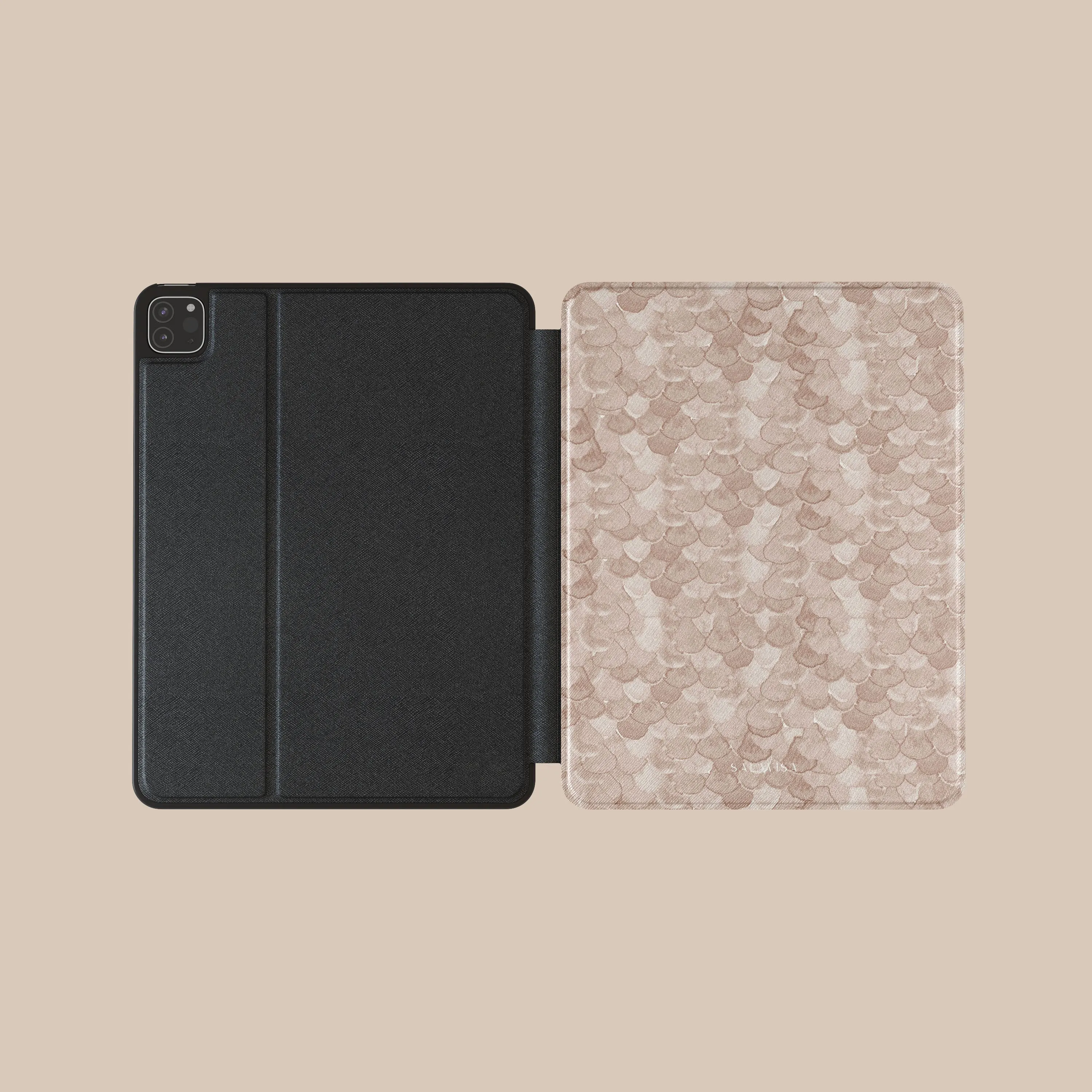 Beige Watercolor Reptile iPad Case
