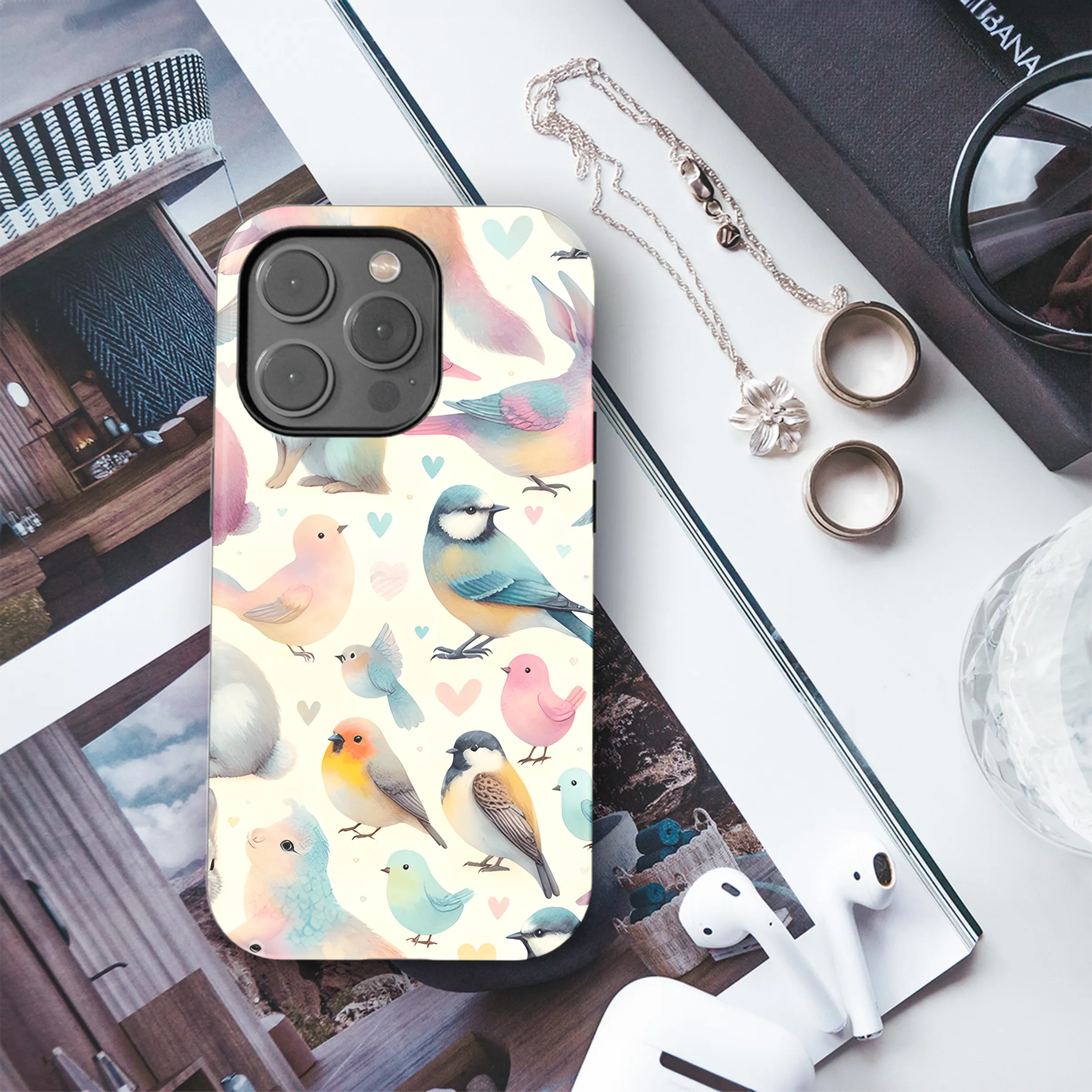 Birds Phone Case iPhone Samsung Cover Pixel 3751