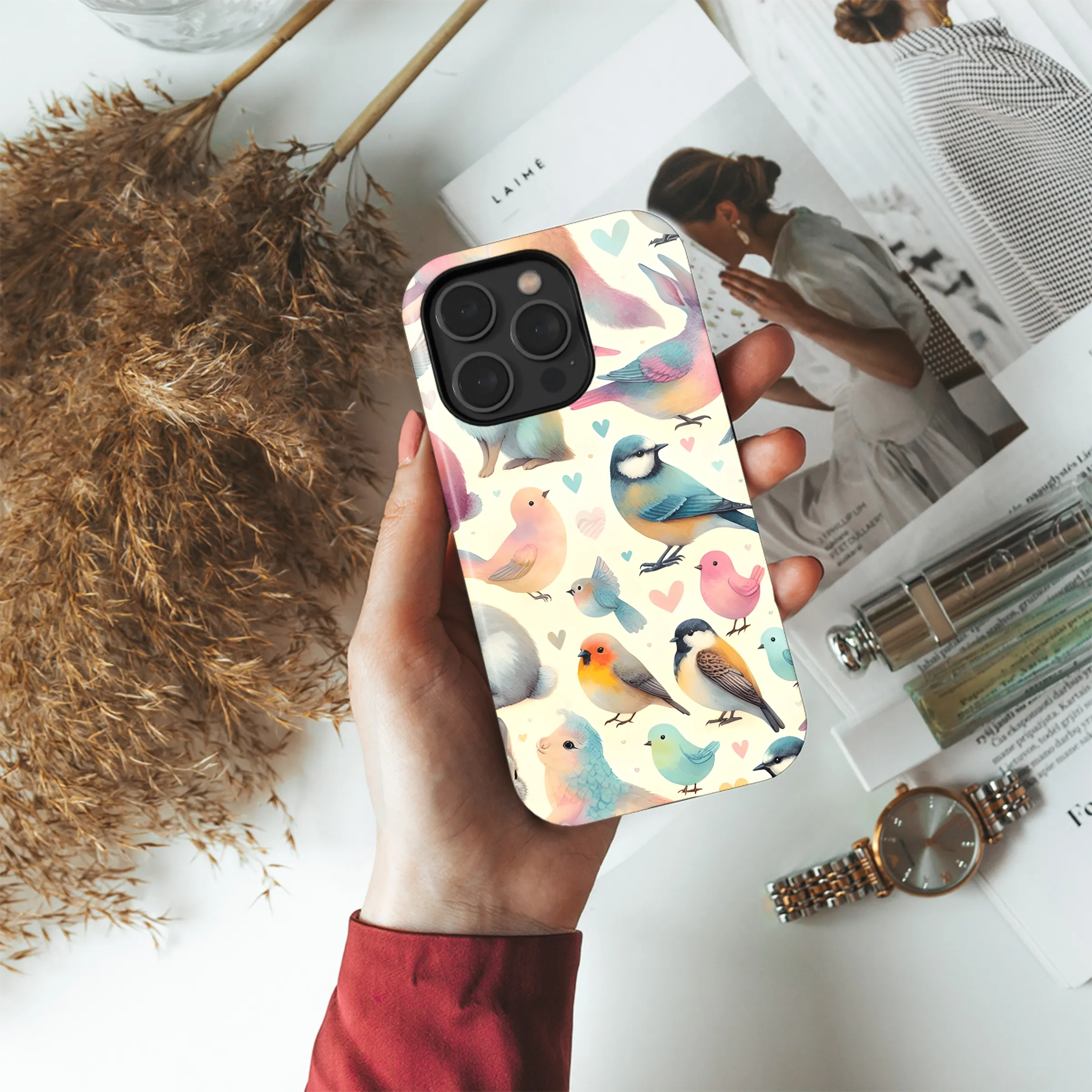 Birds Phone Case iPhone Samsung Cover Pixel 3751