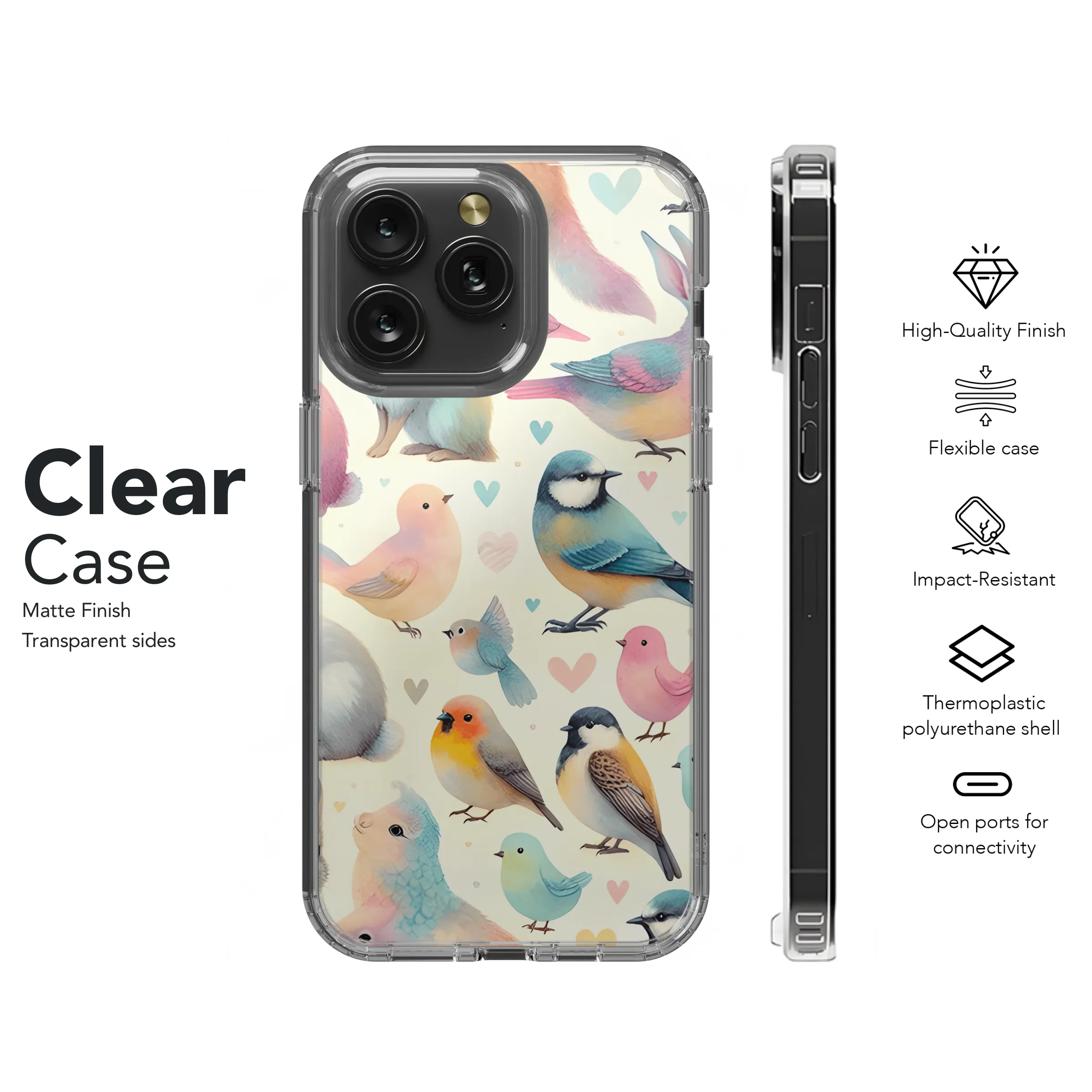 Birds Phone Case iPhone Samsung Cover Pixel 3751