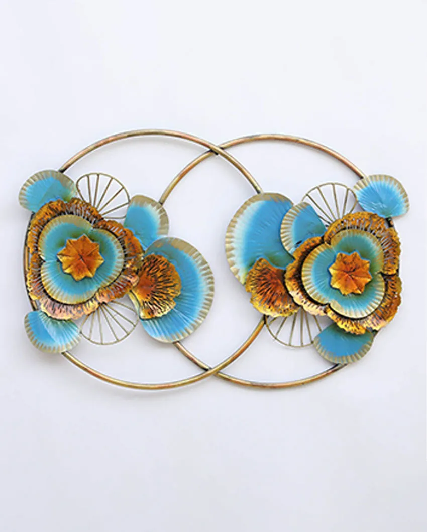 Blue Leaf Art Iron Wall Décor | 32 x 2 x 22 inches