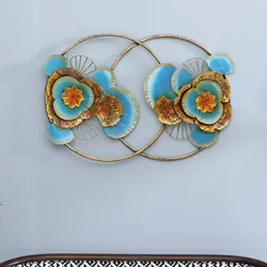 Blue Leaf Art Iron Wall Décor | 32 x 2 x 22 inches