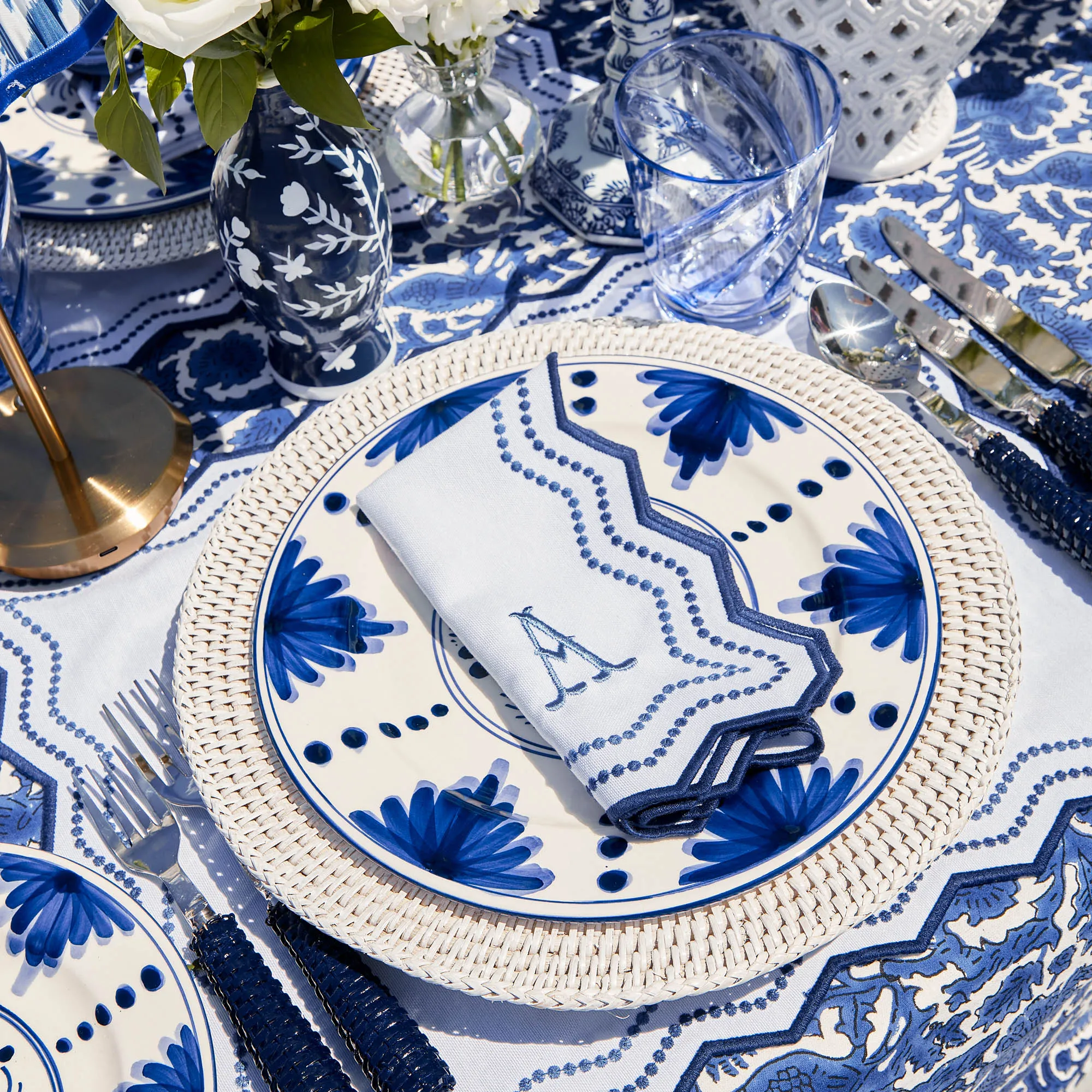 Blue Swirl Outdoor Glasses (Set of 6)