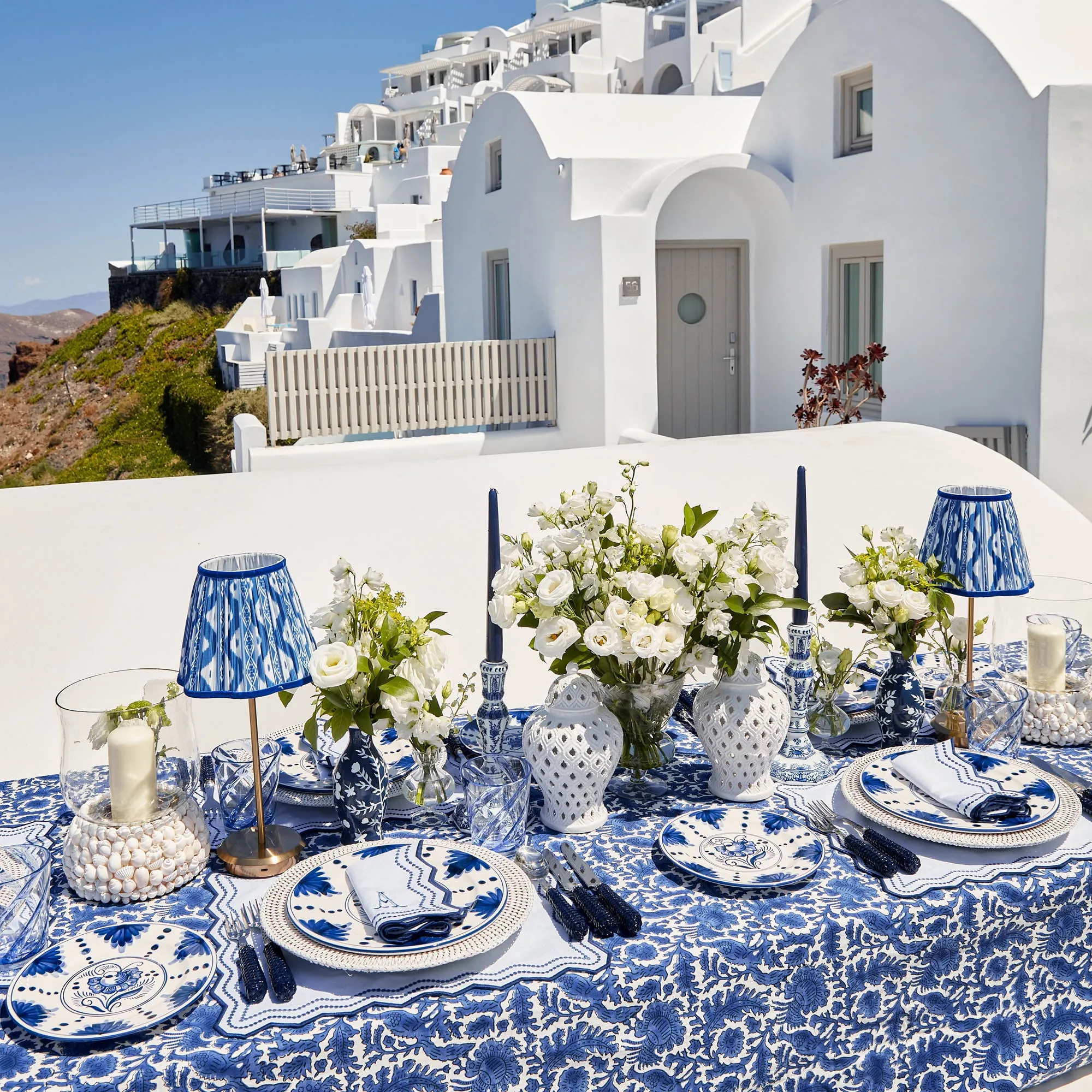 Blue Swirl Outdoor Glasses (Set of 6)