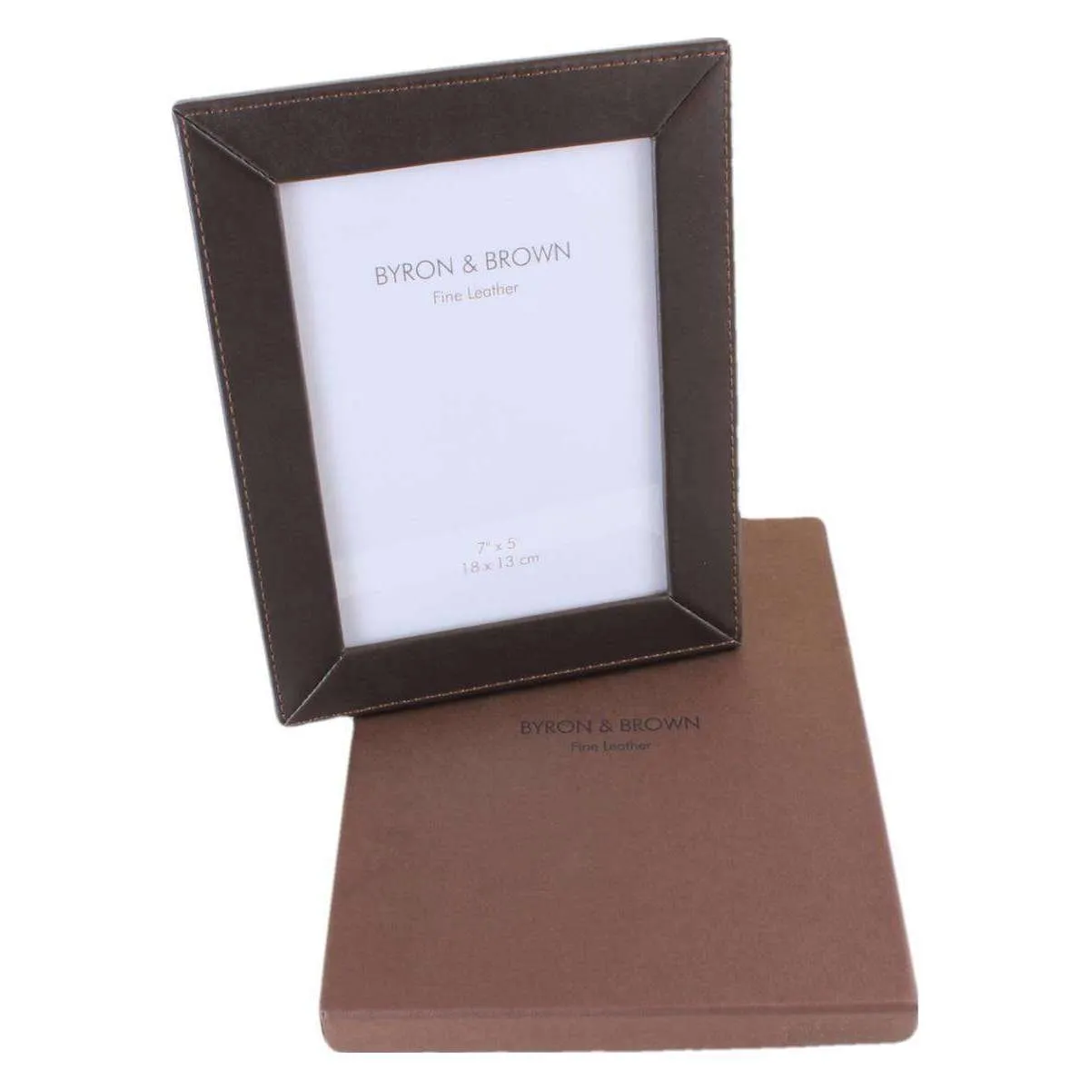 Byron and Brown Slim Classic Photo Frame 5x7 - Nappa Brown