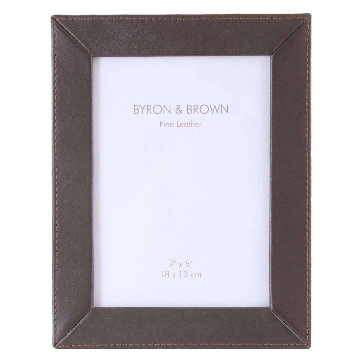 Byron and Brown Slim Classic Photo Frame 5x7 - Nappa Brown