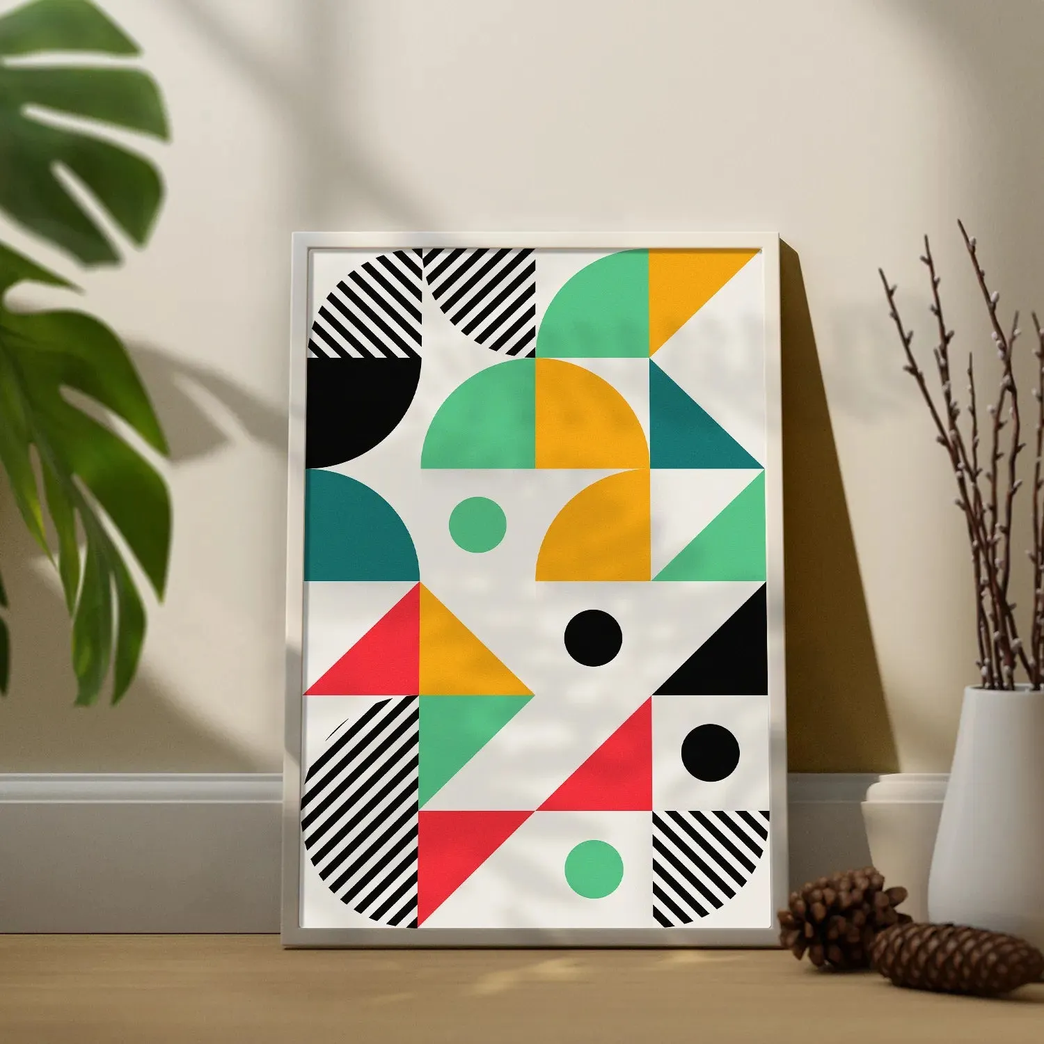 Colorful Geometric Pattern Wall Art - III
