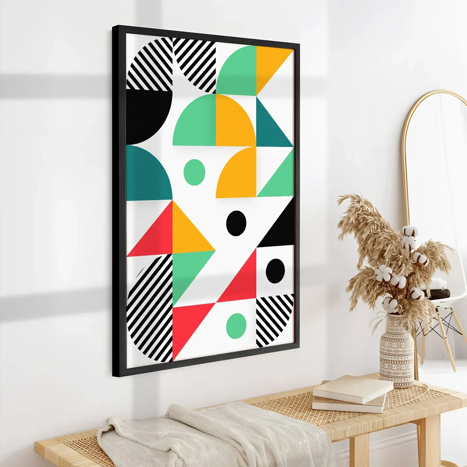 Colorful Geometric Pattern Wall Art - III