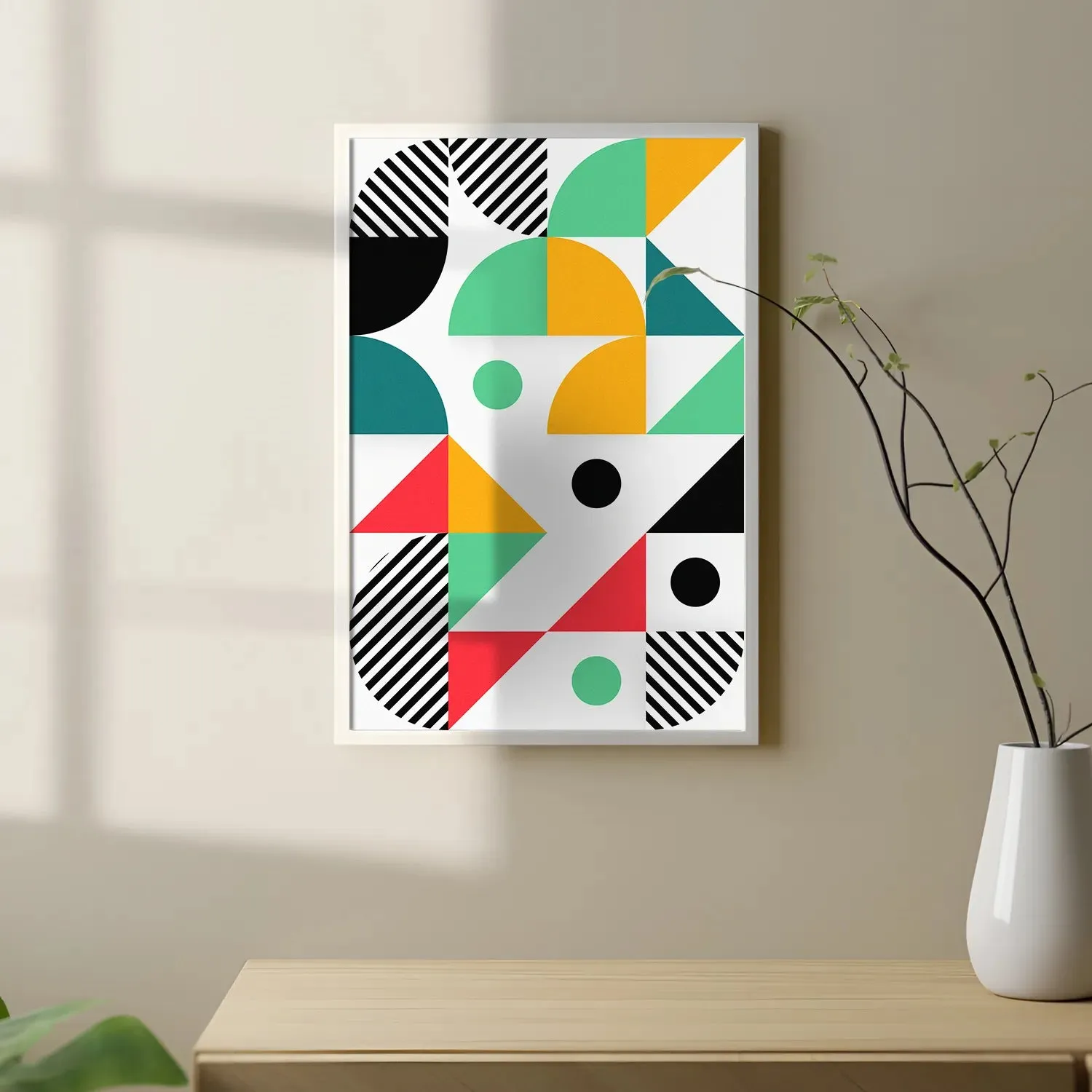 Colorful Geometric Pattern Wall Art - III
