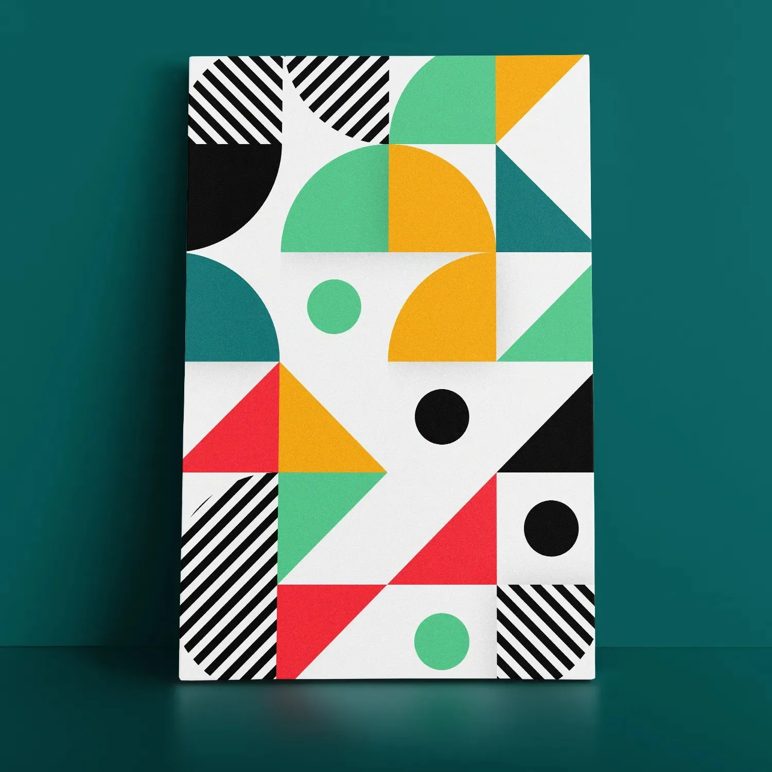 Colorful Geometric Pattern Wall Art - III
