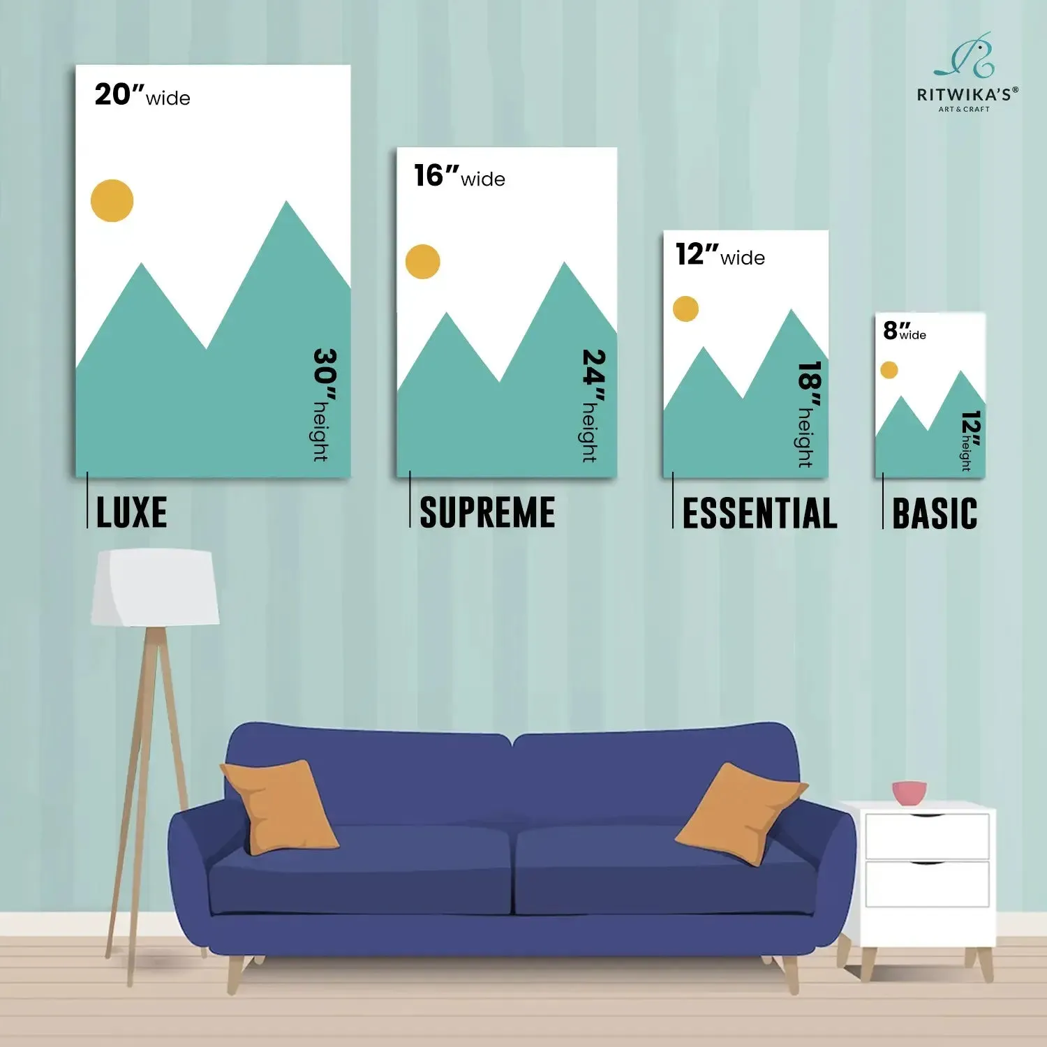 Colorful Geometric Pattern Wall Art - III