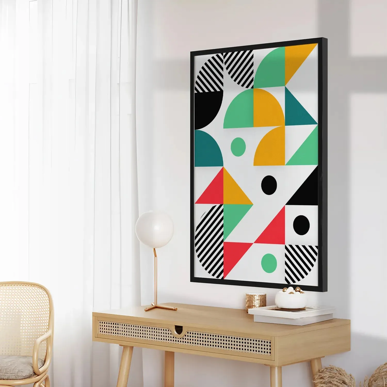 Colorful Geometric Pattern Wall Art - III