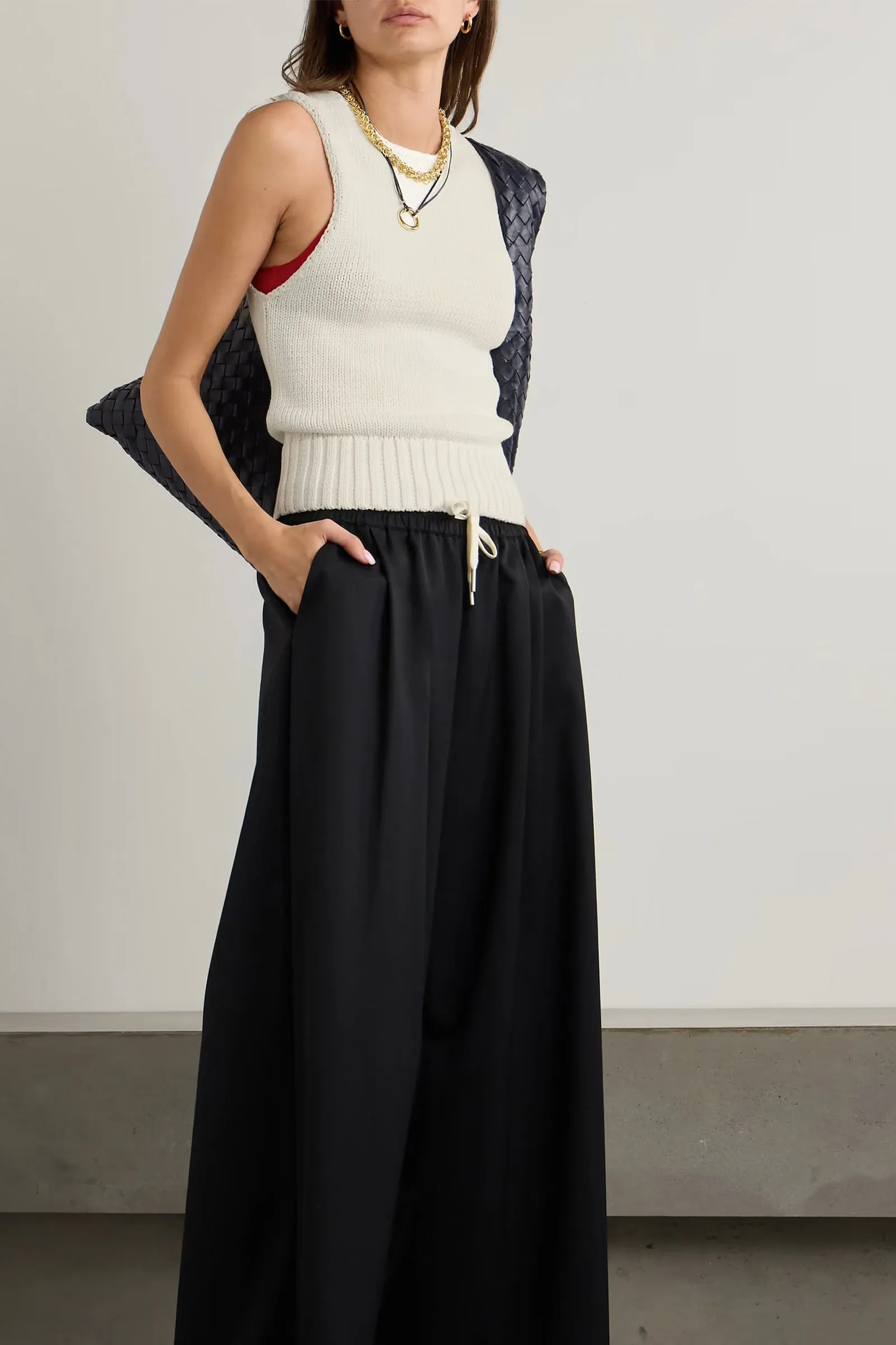 Crocheted Cotton, Linen And Silk-Blend Tank