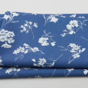 Flora Bella - Tossed Nosegay Denim 2 Yard Cut