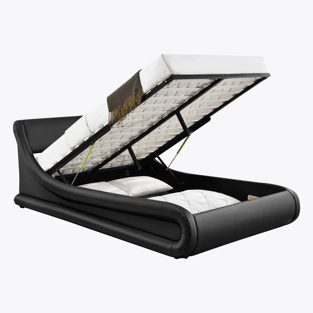 Galaxy King Size Ottoman Bed, Black