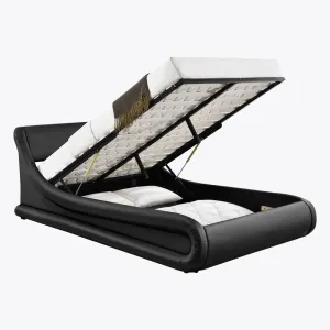 Galaxy King Size Ottoman Bed, Black