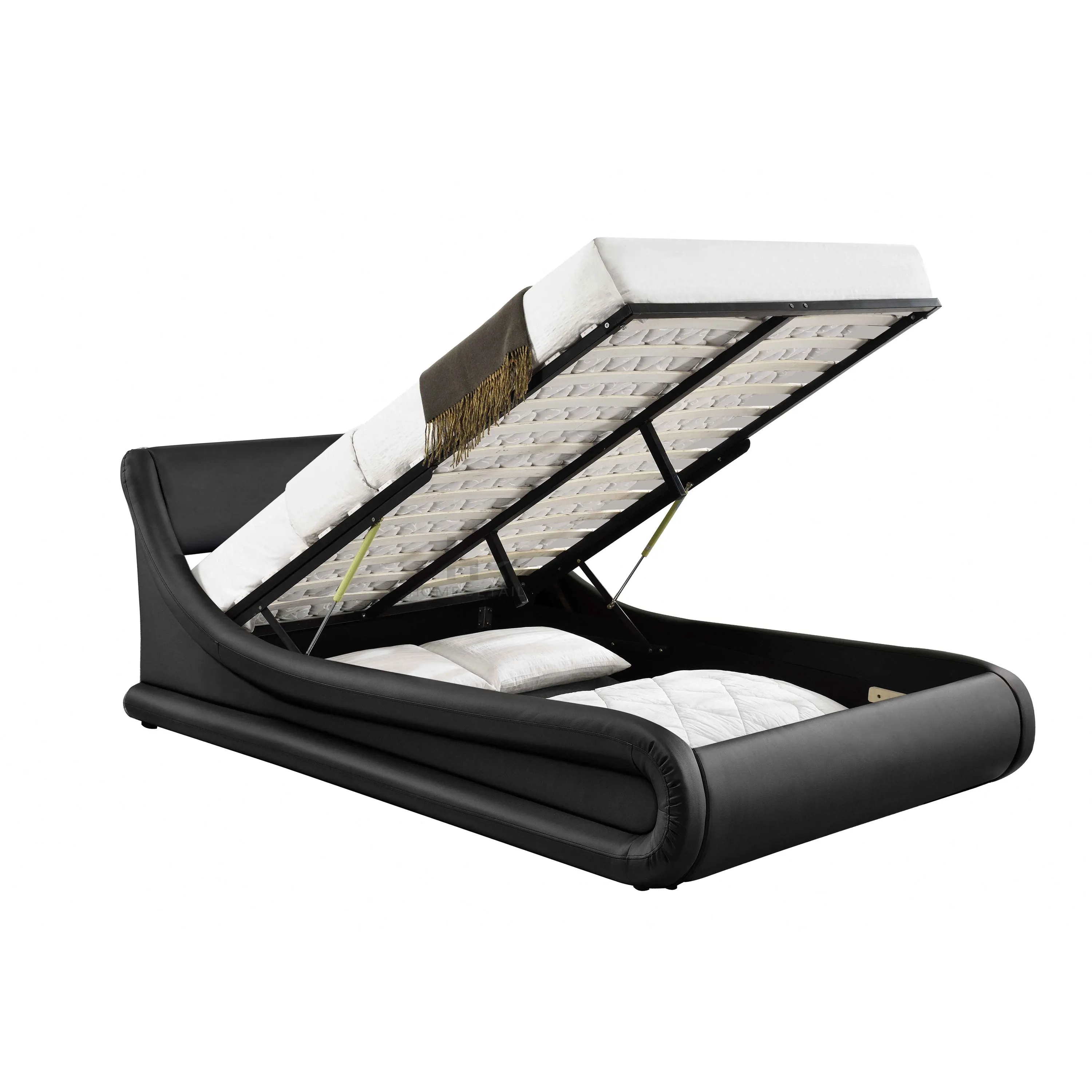 Galaxy King Size Ottoman Bed, Black