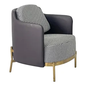 Gray and Gold Sofa Chair