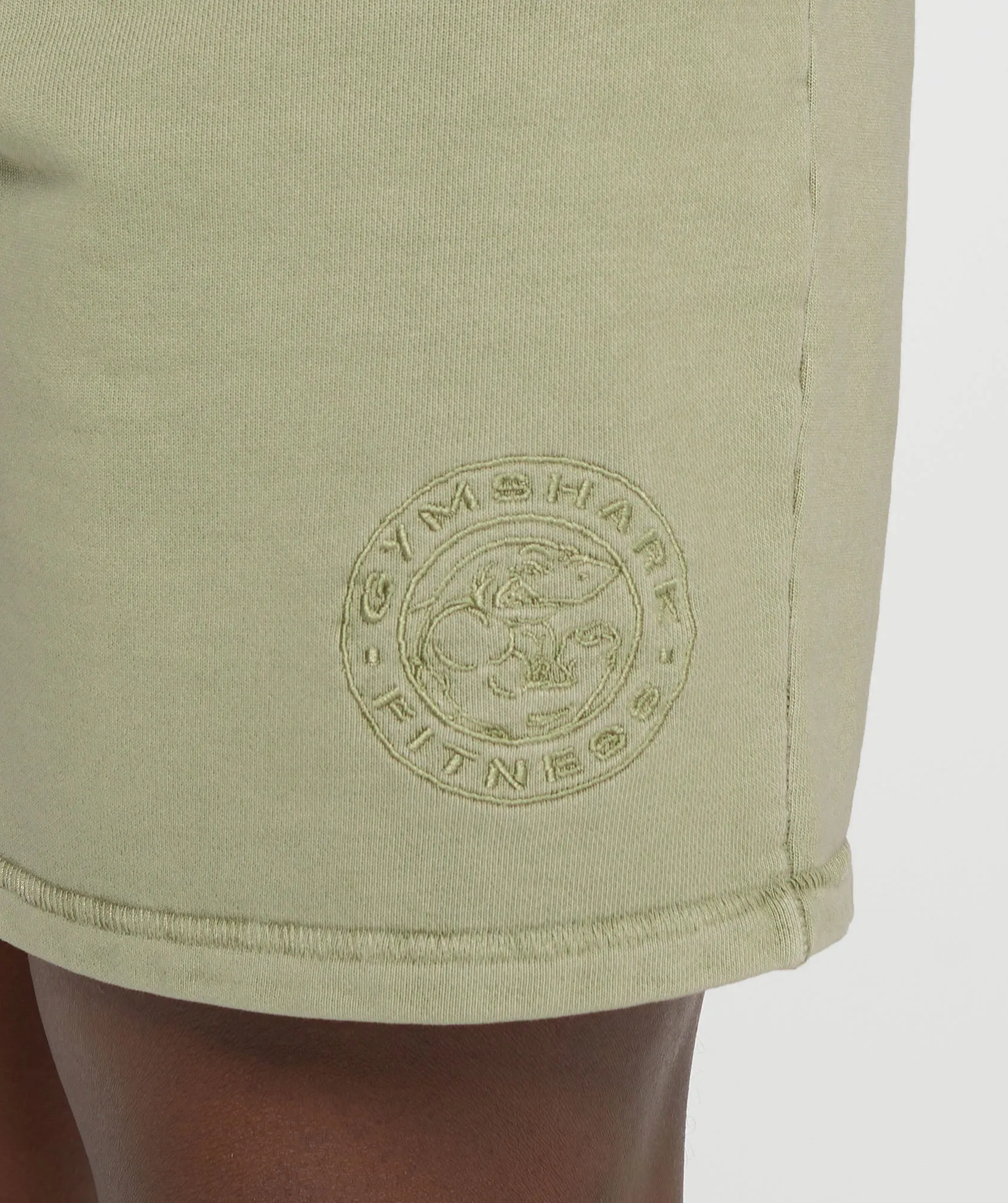 Gymshark Premium Legacy Shorts - Natural Sage Green
