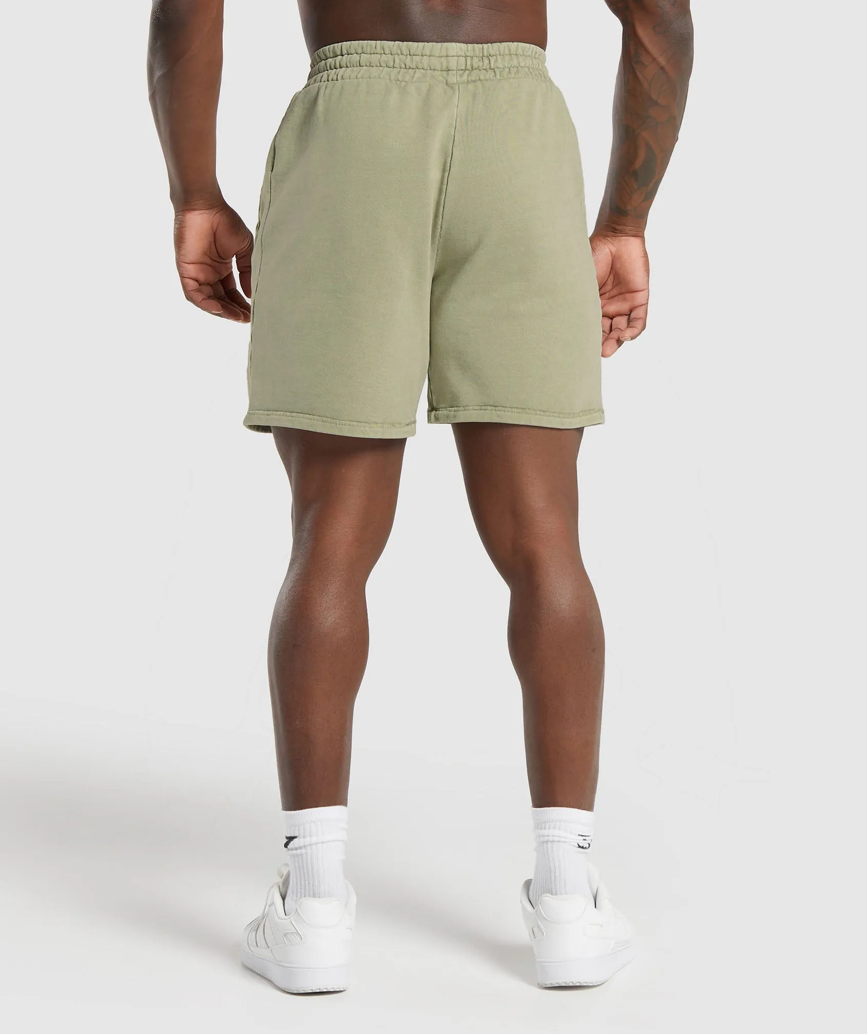 Gymshark Premium Legacy Shorts - Natural Sage Green