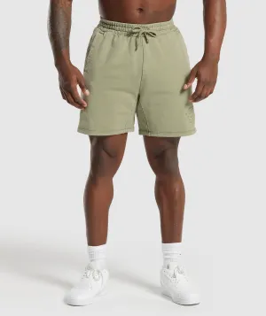 Gymshark Premium Legacy Shorts - Natural Sage Green