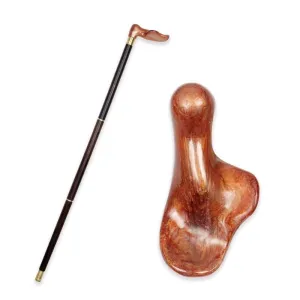 Jean Wooden Walking Stick With Brown Handle