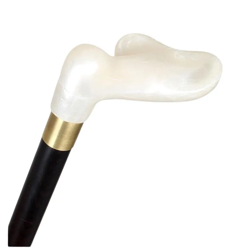 Jean Wooden Walking Stick With White Handle
