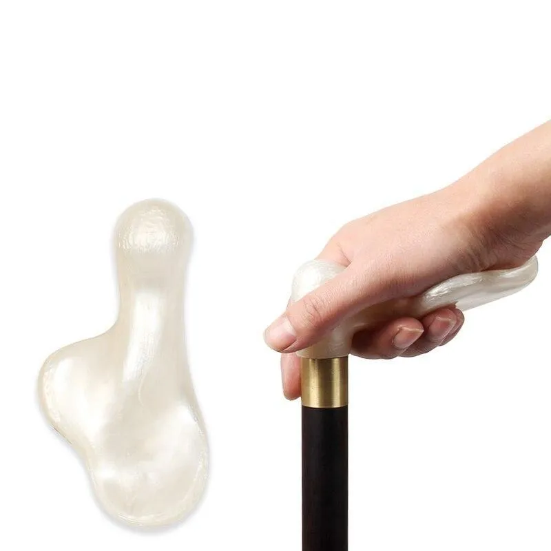 Jean Wooden Walking Stick With White Handle