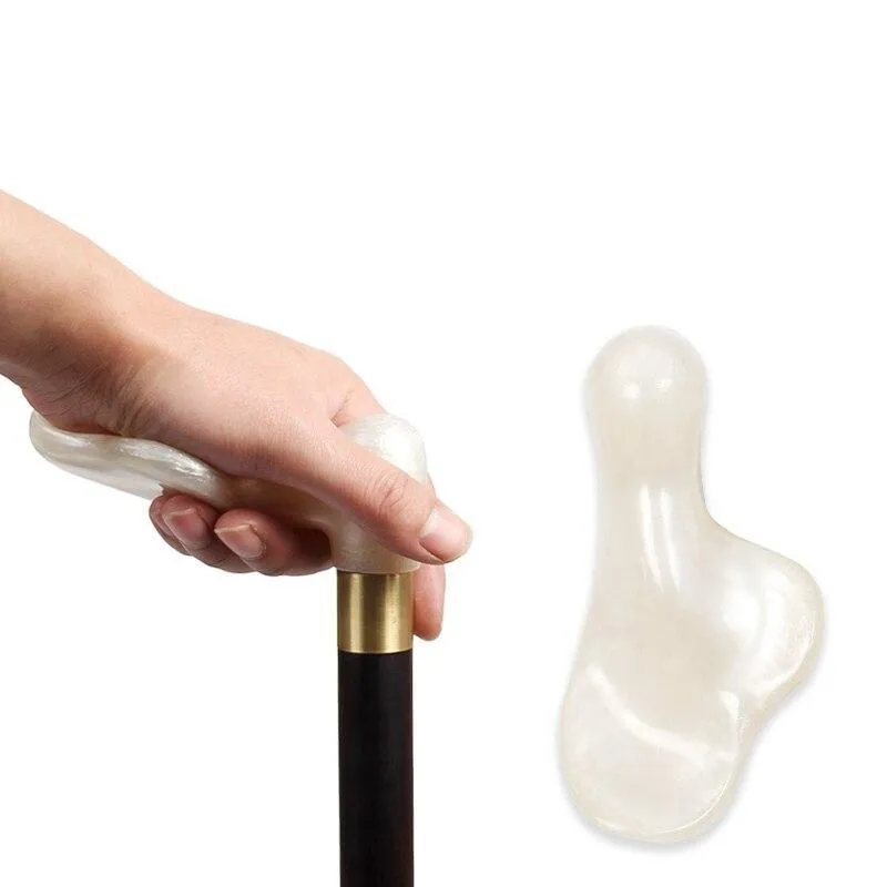 Jean Wooden Walking Stick With White Handle