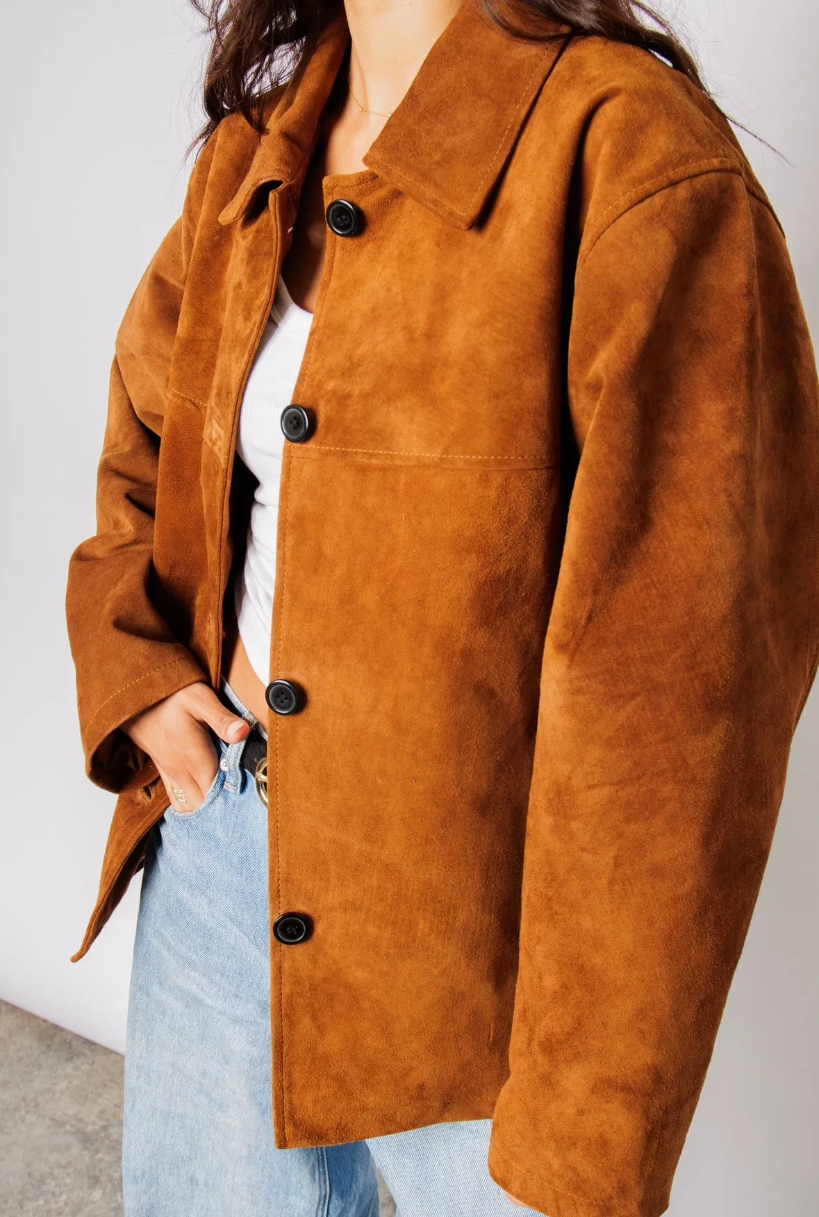 Jude Caramel Suede Jacket