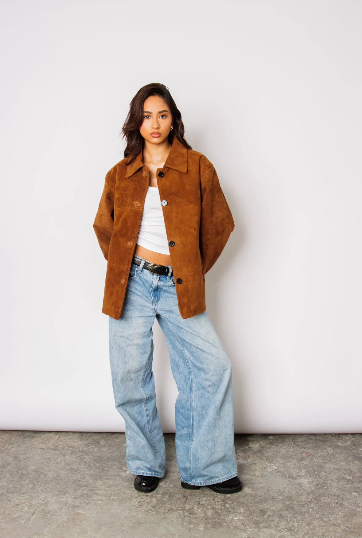 Jude Caramel Suede Jacket