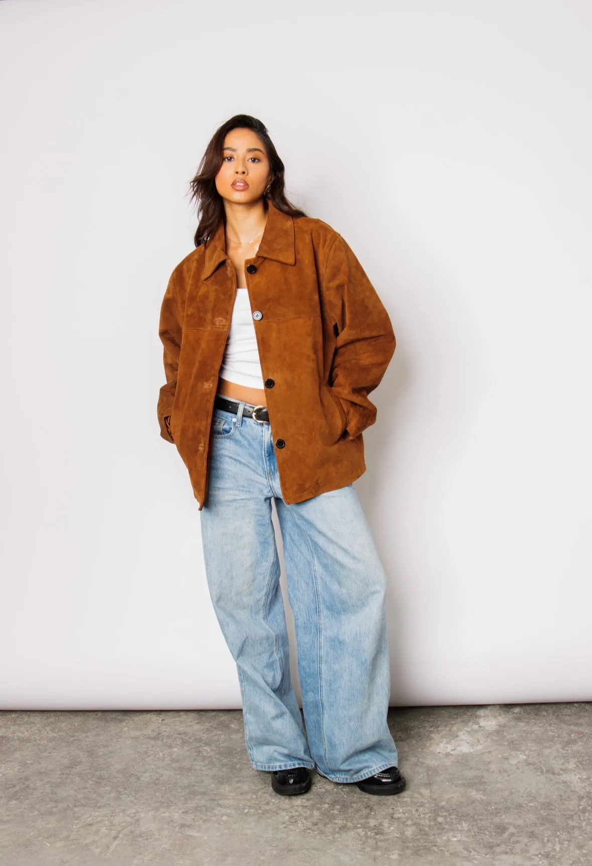 Jude Caramel Suede Jacket