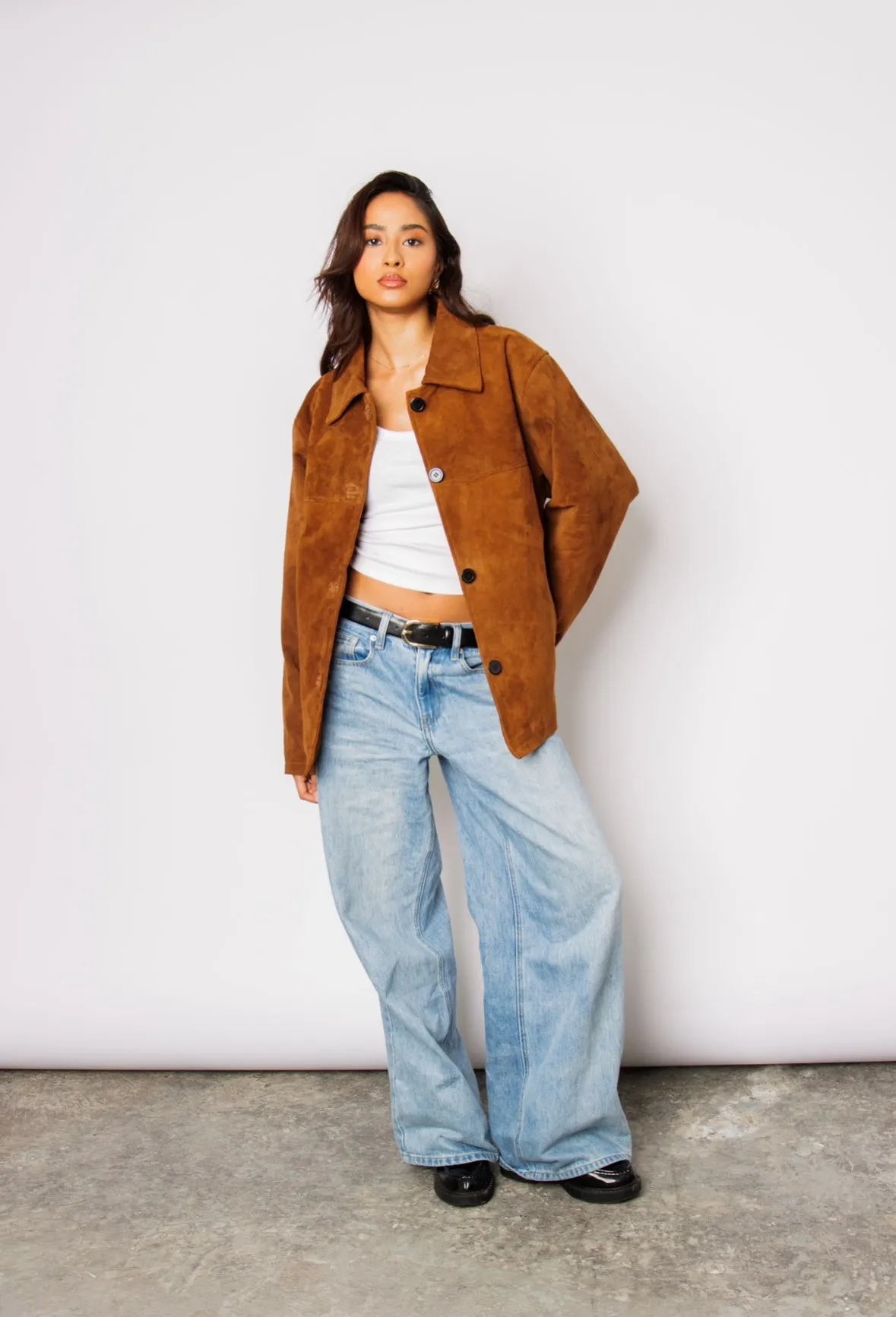 Jude Caramel Suede Jacket