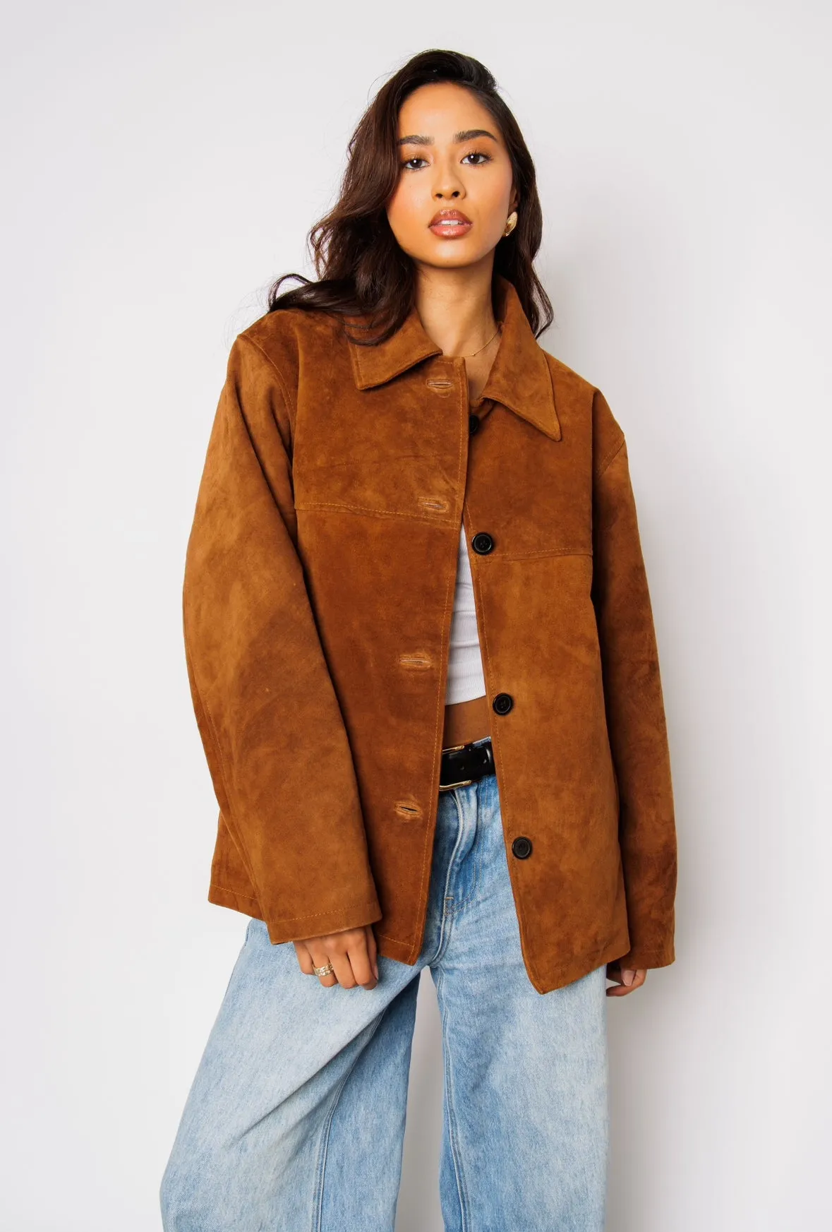 Jude Caramel Suede Jacket