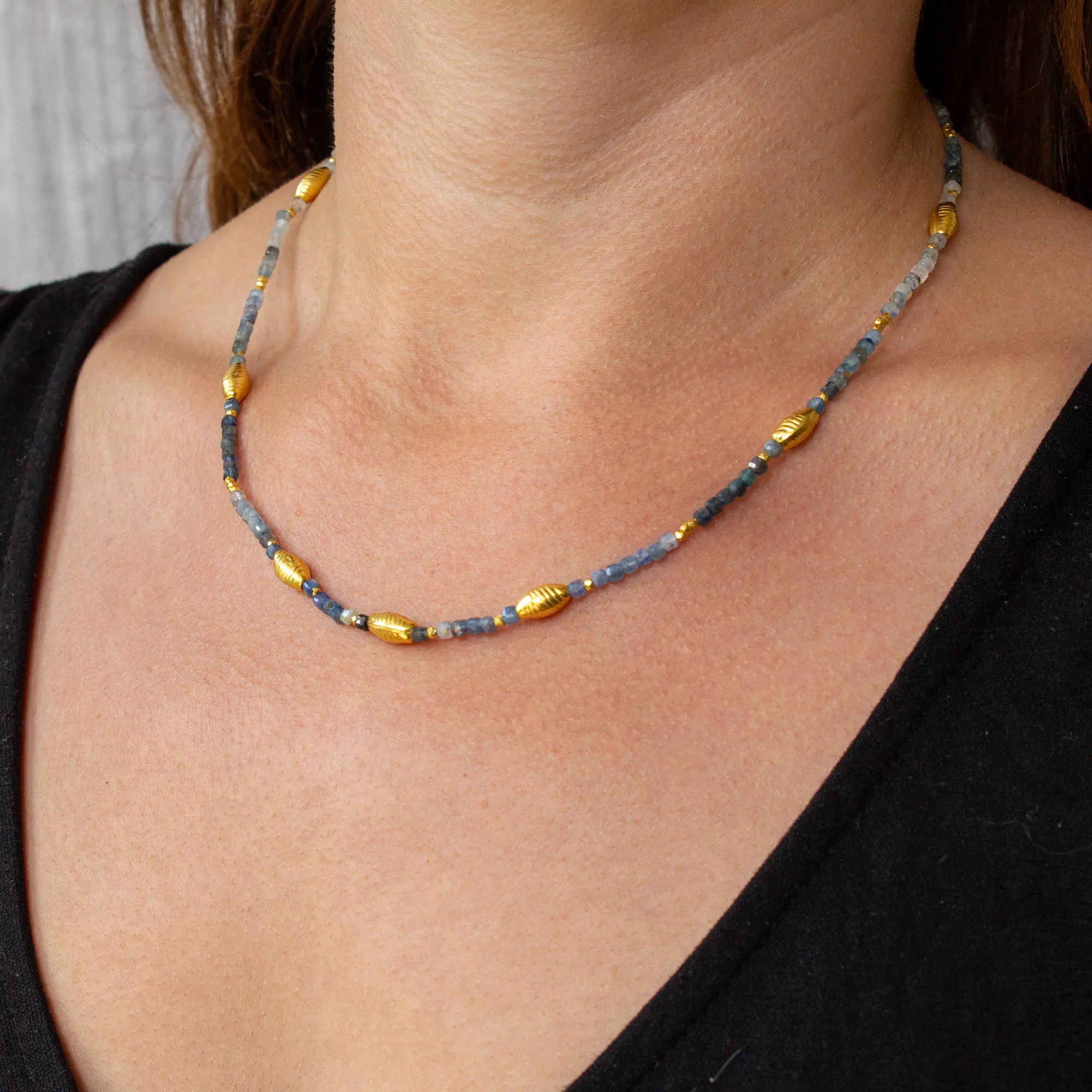 Koa Gemstone Beaded Necklace
