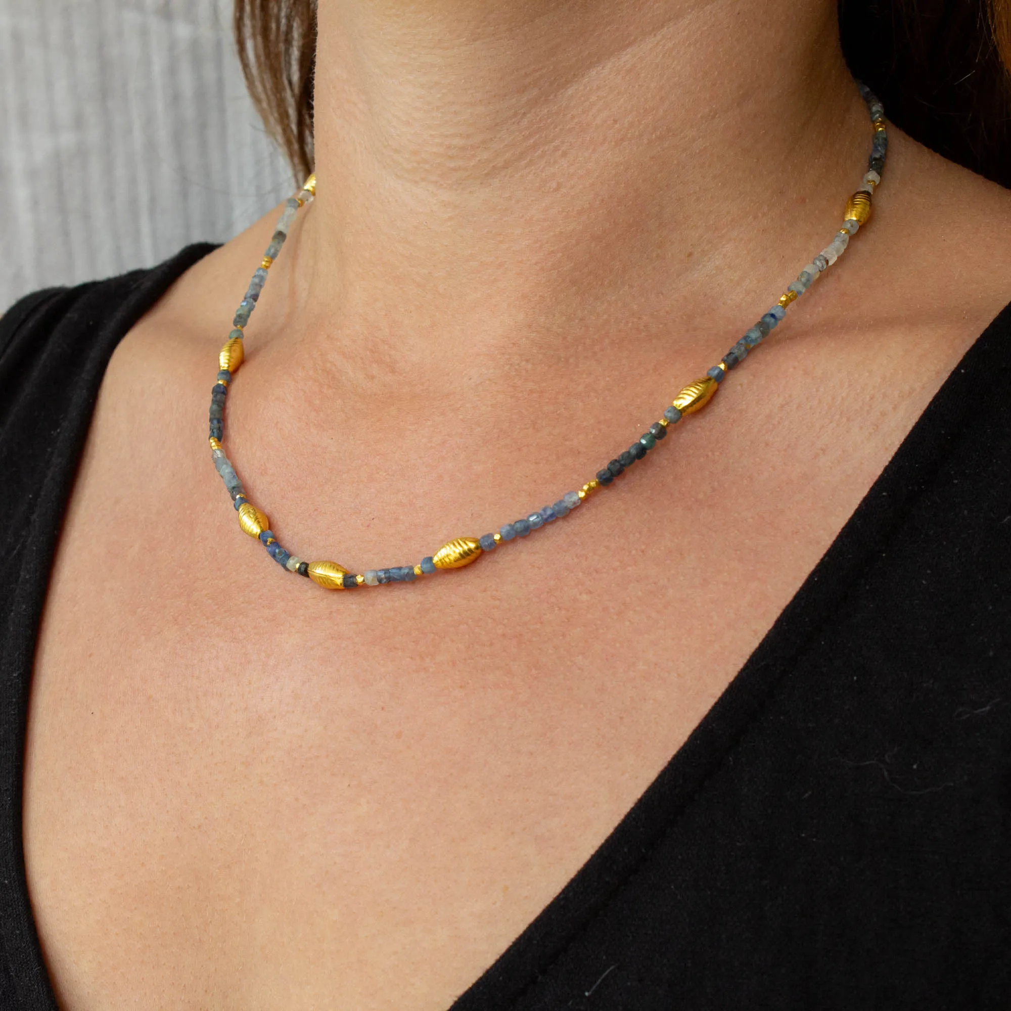 Koa Gemstone Beaded Necklace