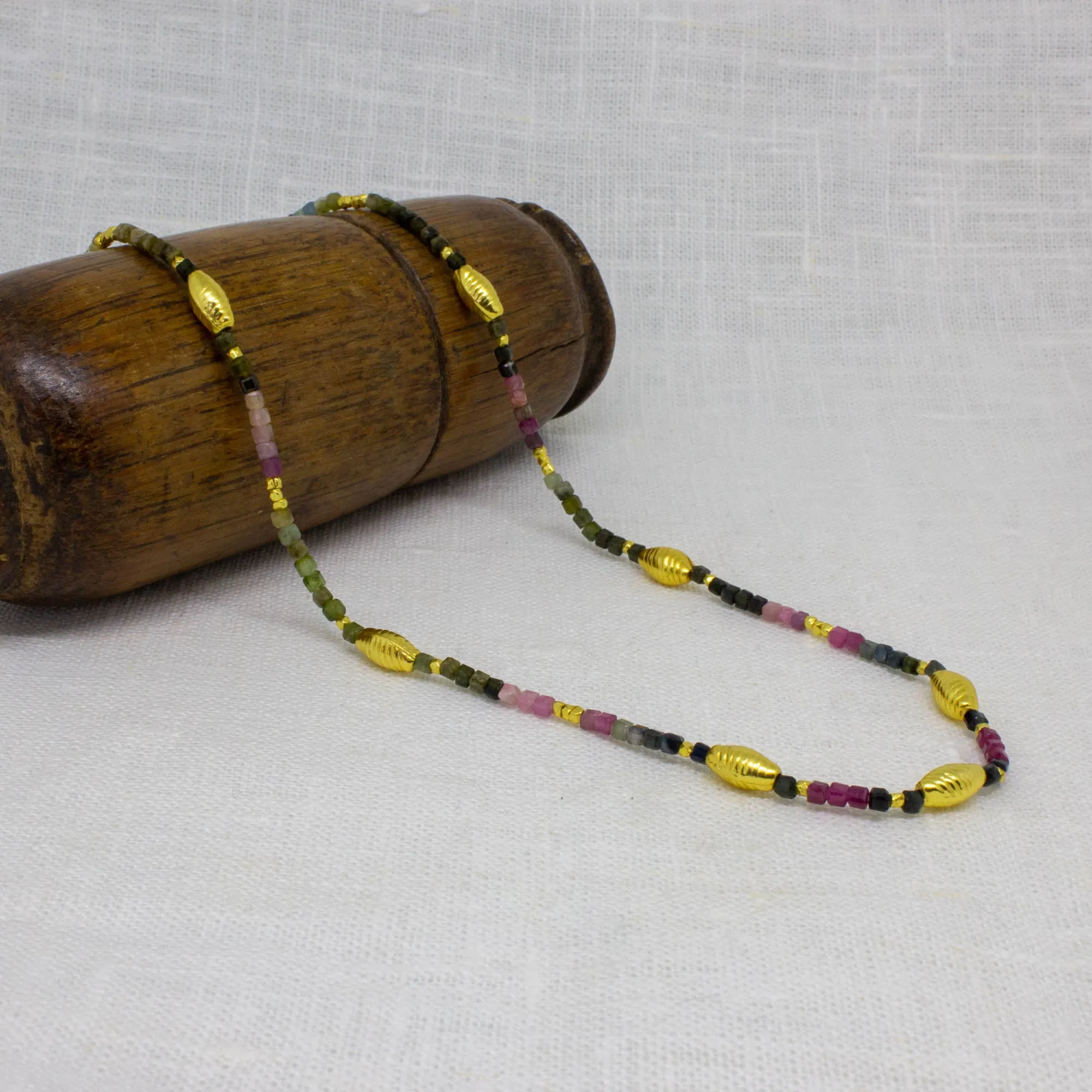Koa Gemstone Beaded Necklace
