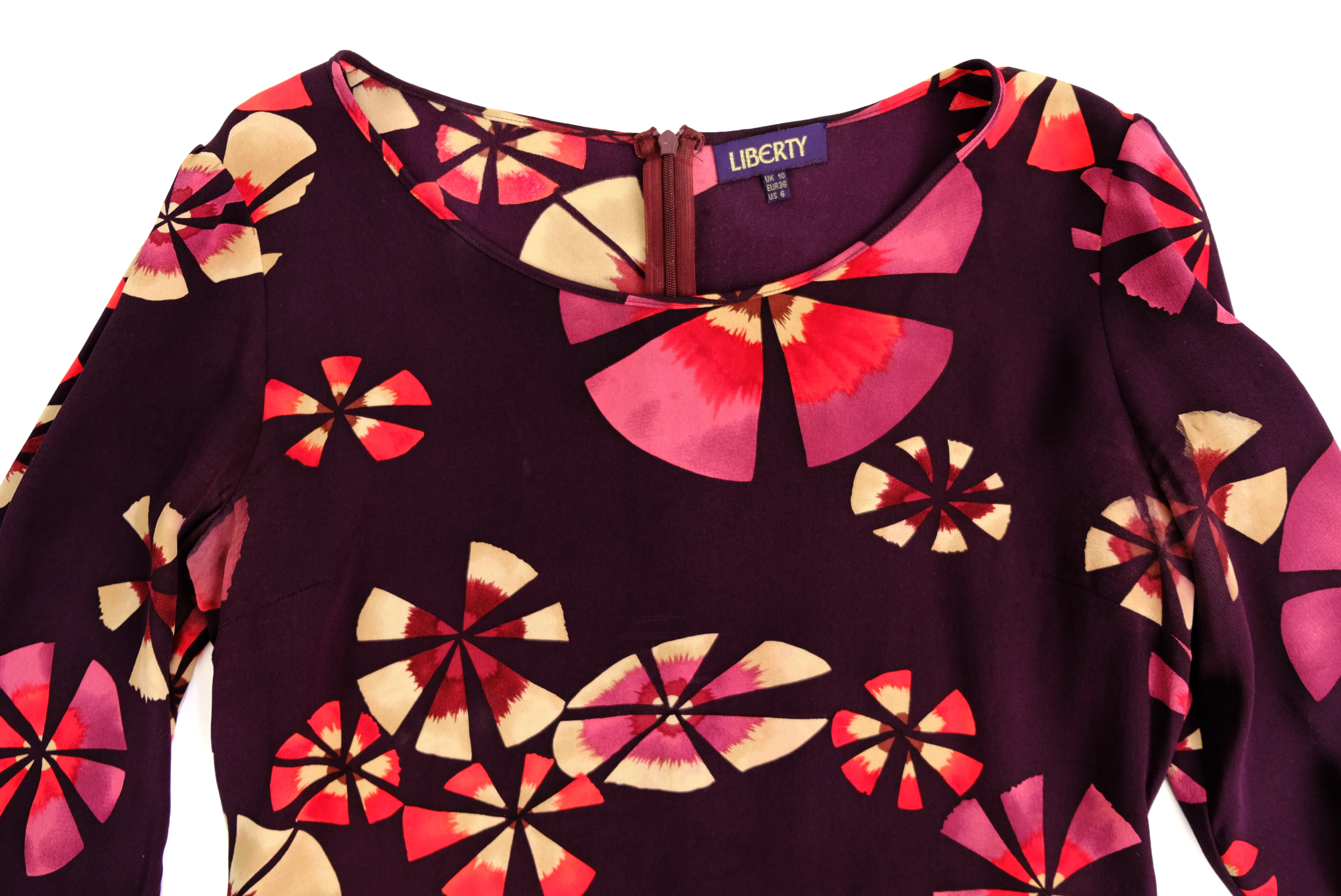 Liberty Vintage Printed Top with Matching Tie, UK8-10