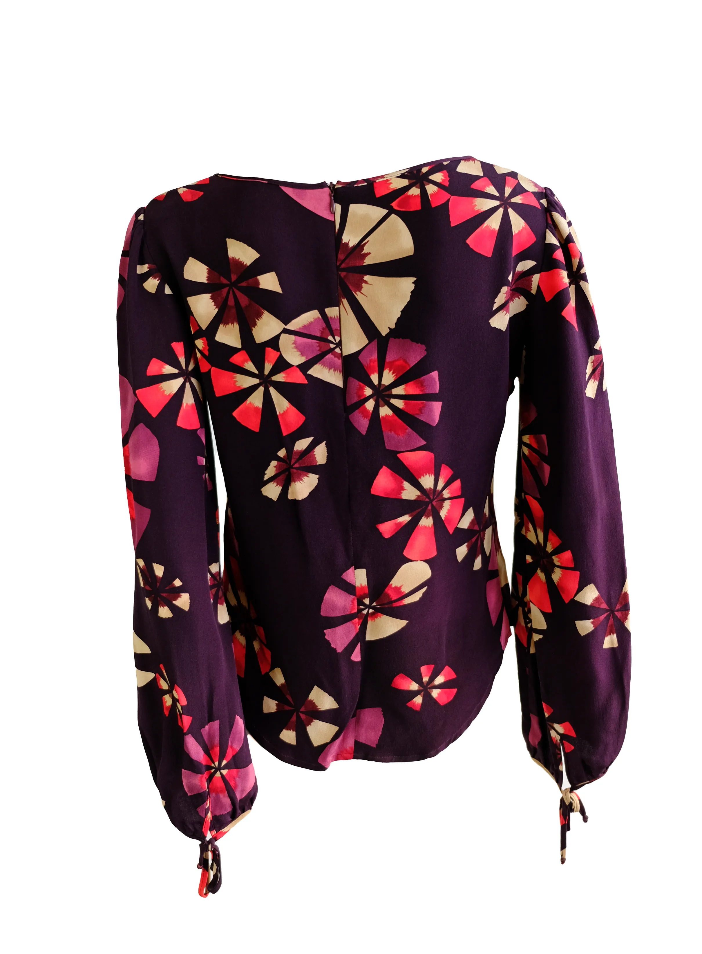 Liberty Vintage Printed Top with Matching Tie, UK8-10