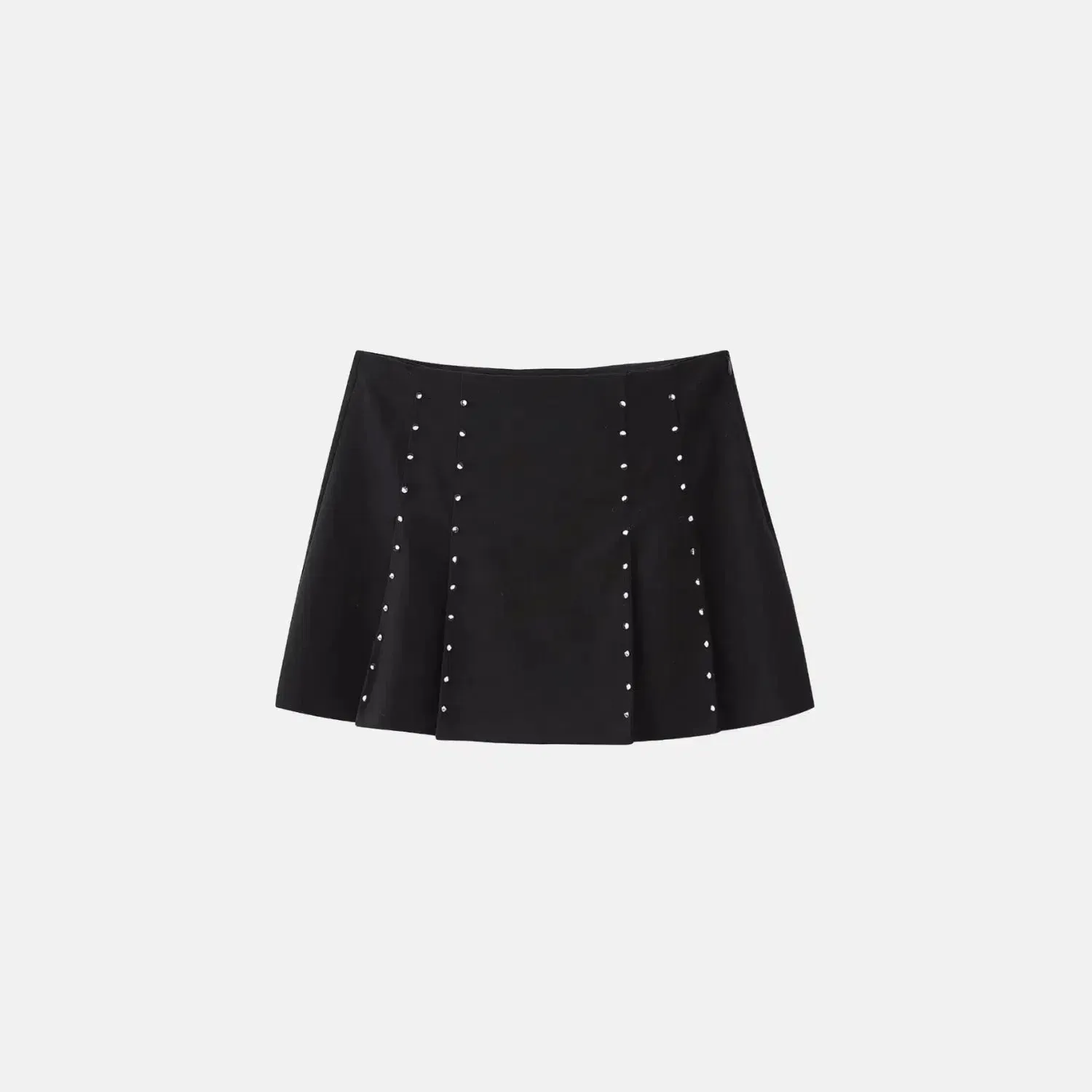 Luce Divina Set – Black – Studded short skirt