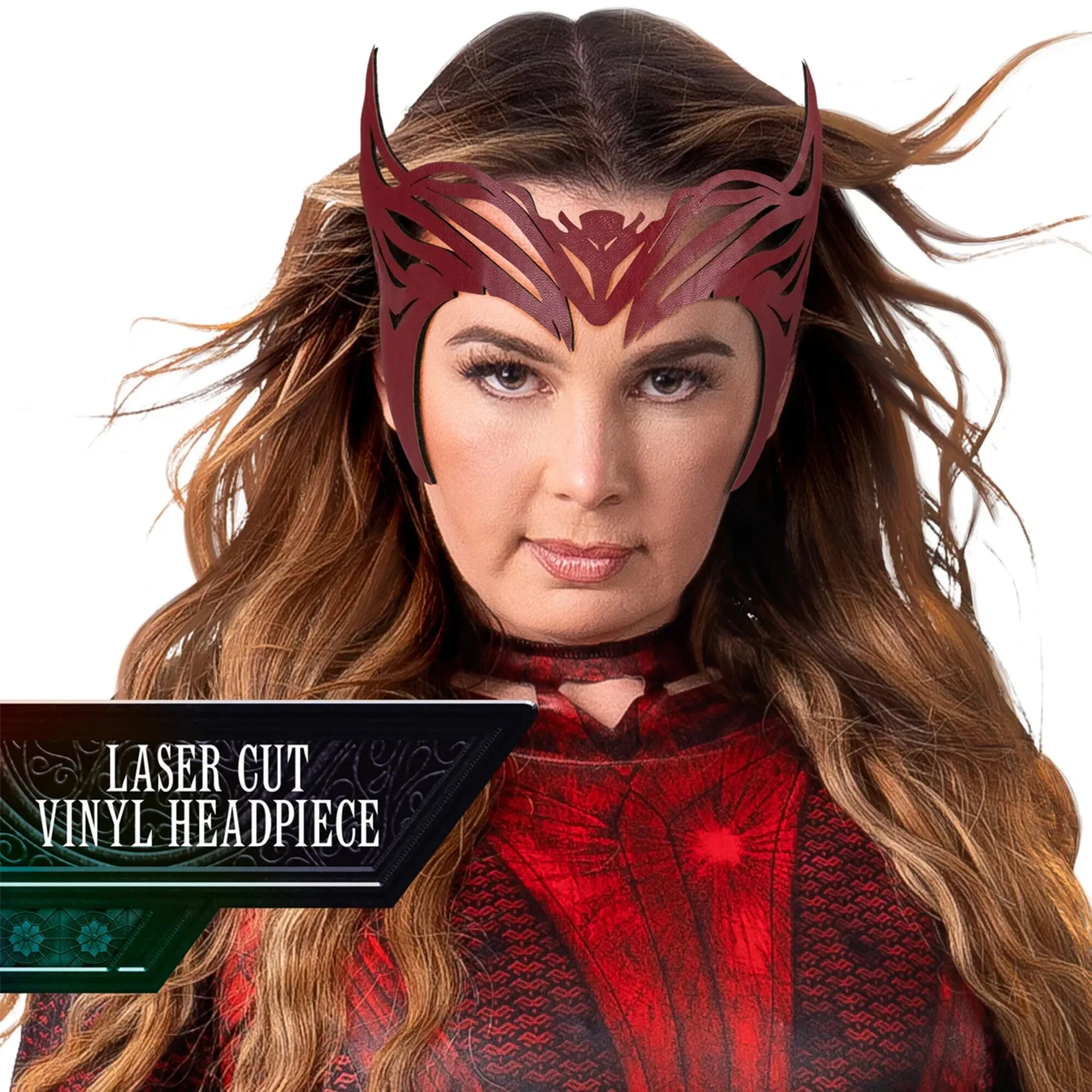 Marvel Dr. Strange Scarlet Witch Costume for Adults, Red and Black Bodice