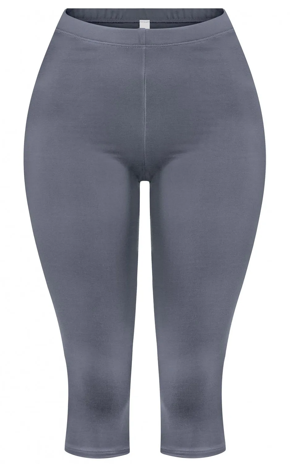 Mid-Rise Capri Leggings - Charcoal