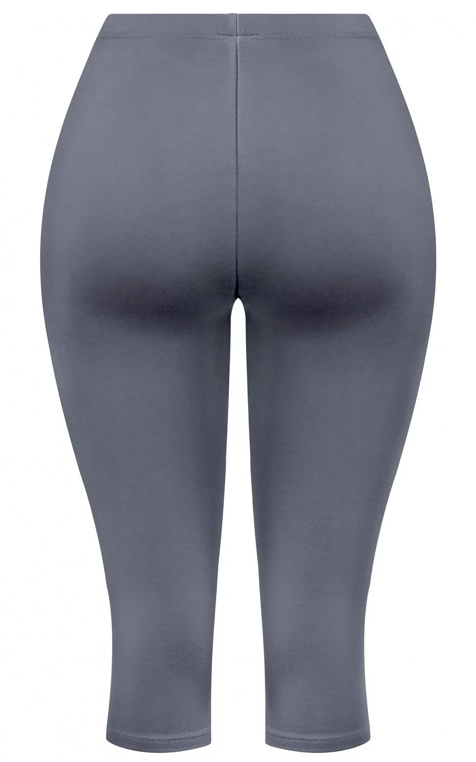 Mid-Rise Capri Leggings - Charcoal