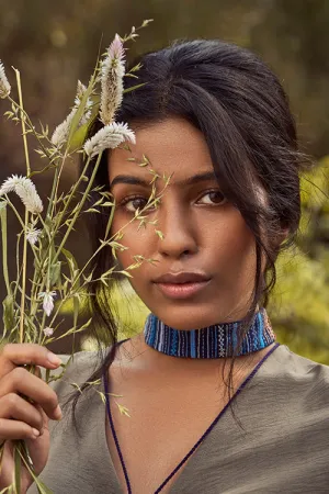 Okhai 'Nisarga' Hand Embroidered Pure Cotton Choker