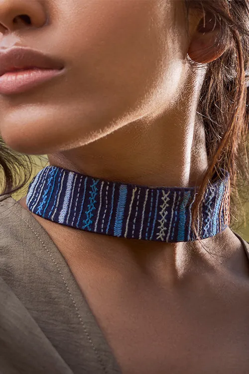 Okhai 'Nisarga' Hand Embroidered Pure Cotton Choker